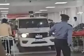 Hey he ran, he fell... Police car reached 3rd floor of Rishikesh Aiims, video went viral