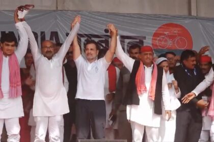 Lok Sabha Election 2024: Rahul Gandhi, Akhilesh Yadav in Bansgaon, said PM Modi lied to farmers, youth