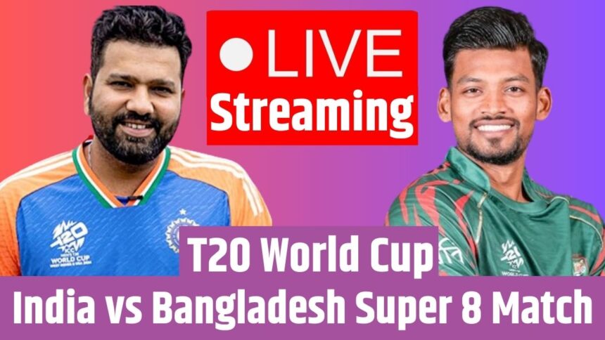 IND vs BAN Live Cricket Score Free Streaming Online, India vs Bangladesh T20 World Cup 2024 Match Live Score Telecast Link on Disney Plus Hotstar: Watch live cricket score of India vs Bangladesh match here