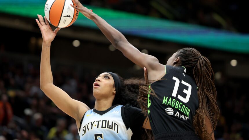 Angel Reese extends WNBA record as Chicago Sky edge out Seattle Storm, Sparks seal overtime Aces win