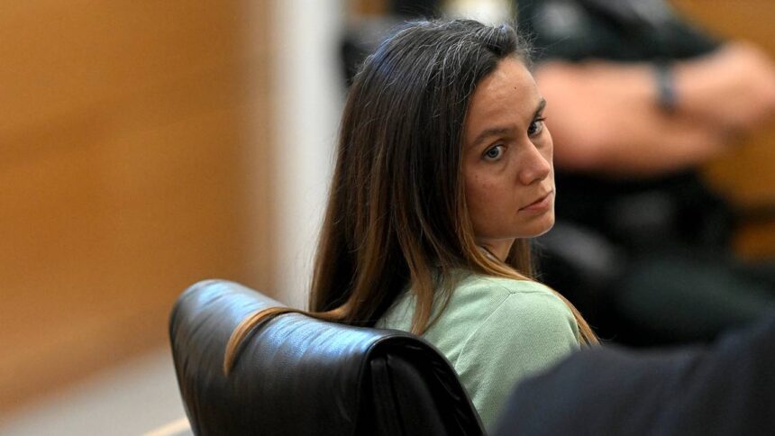 Ashley Benefield on the second day of her trial for the second-degree murder of her husband, Doug Benefield, in 2020 at the Manatee County Judicial Center, July 24, 2024.