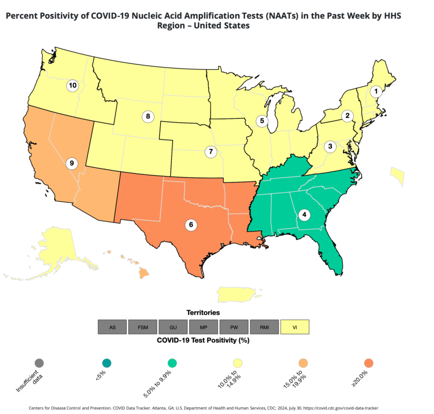 COVID Map Shows Highest Rates Across US