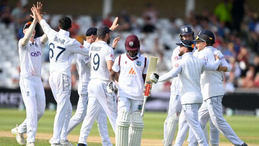 England vs West Indies- England scored 400 runs in both innings for the first time, Shoaib Bashir broke James Anderson's record