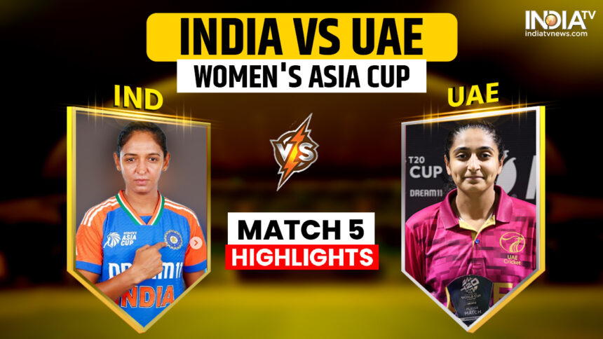 IND W vs UAE W Asia Cup: Indian women's team defeated UAE, moved towards the semi-finals