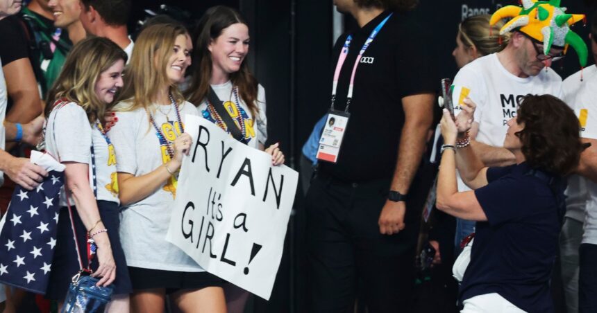 Ryan Murphy gets a bronze medal in swimming then finds out he'll be a 'girl dad'