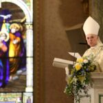 FILE PHOTO: Archbishop Carlo Maria Vigano, reads during the episcopal ordination of Auxiliary Bishops James Massa and Wito...