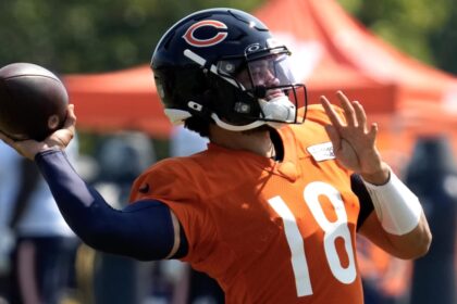 Bears HC Matt Eberflus sees Caleb Williams rising 'to the occasion' in camp