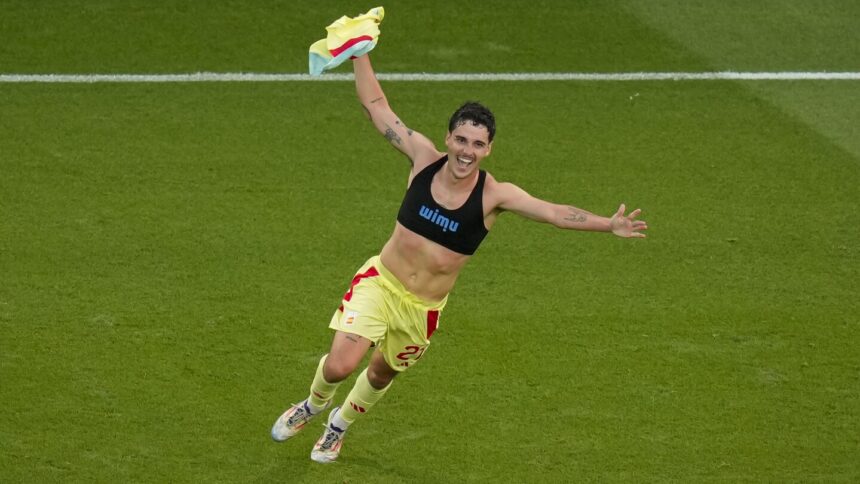 Spain takes gold after 5-3 win against France in Olympic men's soccer final