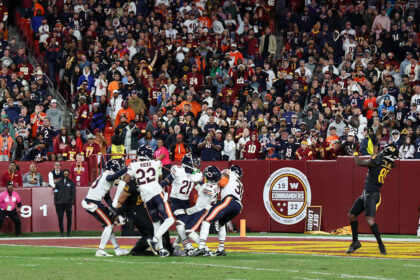 Bears CB Tyrique Stevenson taunts Commanders fans during final play Hail Mary