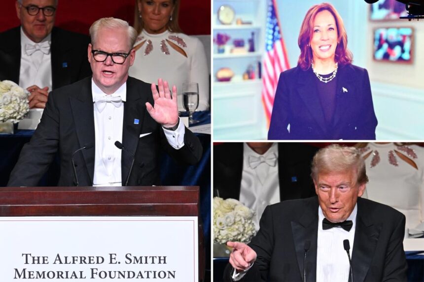 Comedian Jim Gaffigan's takedown of Kamala Harris at Al Smith dinner goes viral