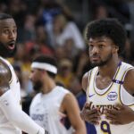 LeBron and Bronny James make history, play together in Lakers preseason game