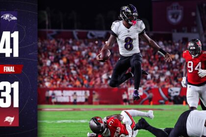 Ravens Score 34 Unanswered in Win Over Buccaneers