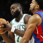 Tatum scores 37 points and Celtics hold to beat stubborn Pistons 124-118