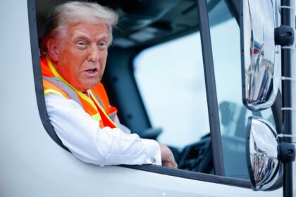 Trump Takes Questions From Garbage Truck As Campaigns Trade Blows On ‘Garbage’ Comments