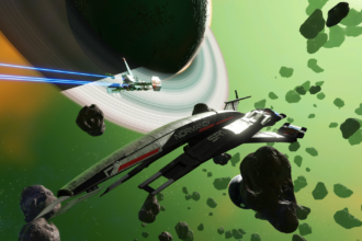 A screenshot from the video game No Man’s Sky.