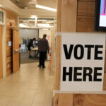 Voters enter a polling location at the Lewis and Clark County Library on Nov. 5, 2024. (Photo by Blair Miller, Daily Montanan)