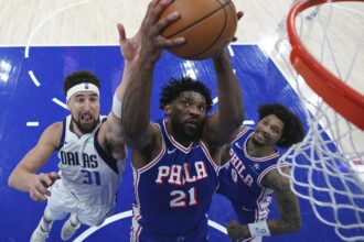 Joel Embiid has triple-double in 1st game in a month as Sixers slip past Mavs 118-116