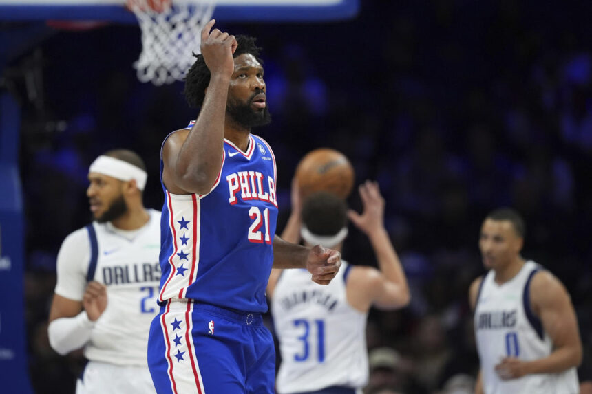 Joel Embiid posts triple-double, scores go-ahead bucket in win over Mavericks in return from month-long absence