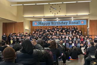 (VIDEO) Students, staff team up with TriMet for ‘I ride with Rosa’ assembly on Rosa Parks Day